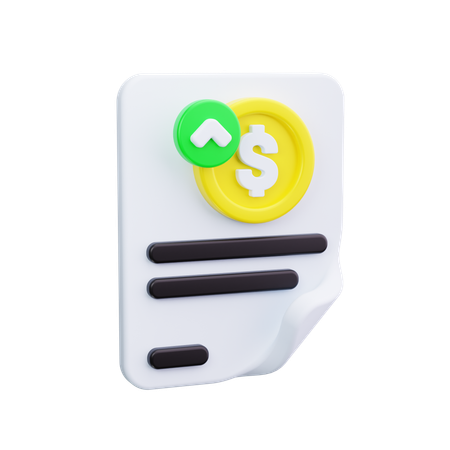 Document financier  3D Icon