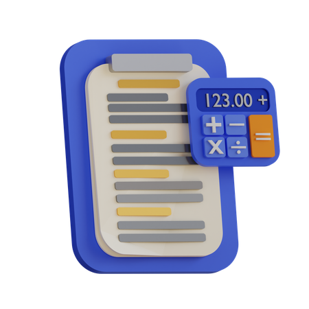 Document financier  3D Icon