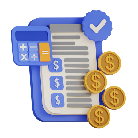 Document financier  3D Icon