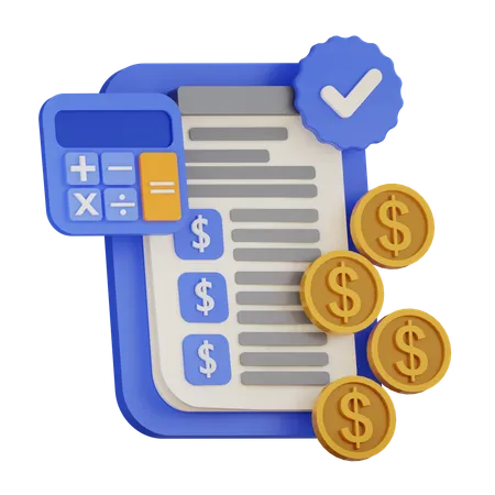 Document financier  3D Icon