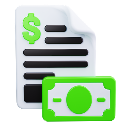 Document financier  3D Icon