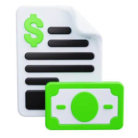 Document financier  3D Icon