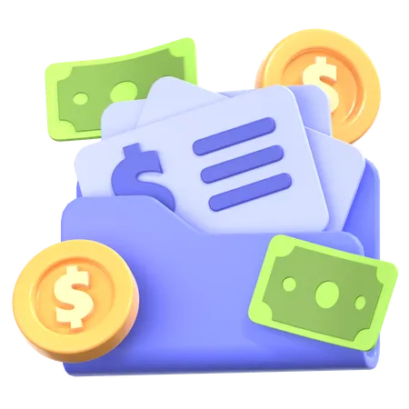 Document financier  3D Icon