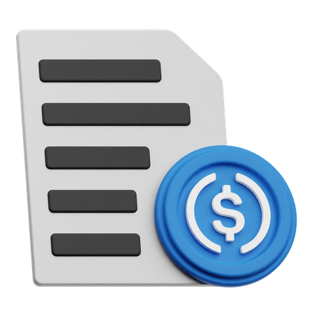 Document financier  3D Icon
