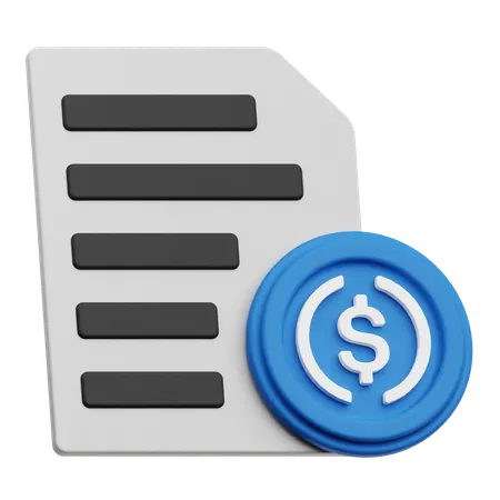 Document financier  3D Icon