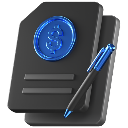 Document financier  3D Icon