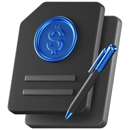 Document financier  3D Icon