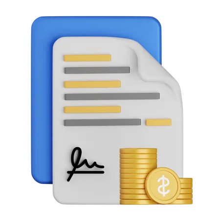 Document financier  3D Icon