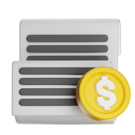 Document financier  3D Icon