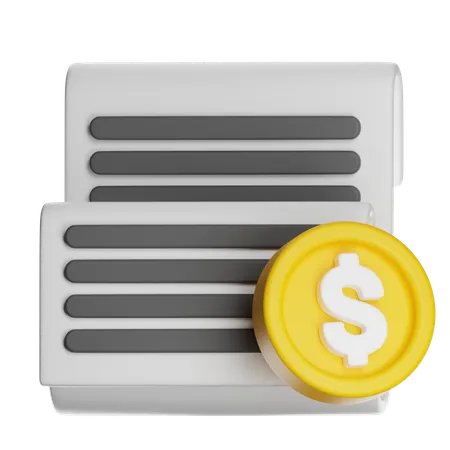 Document financier  3D Icon