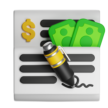 Document financier  3D Icon