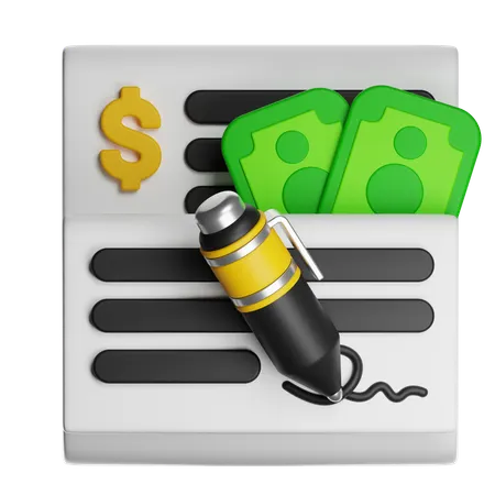Document financier  3D Icon
