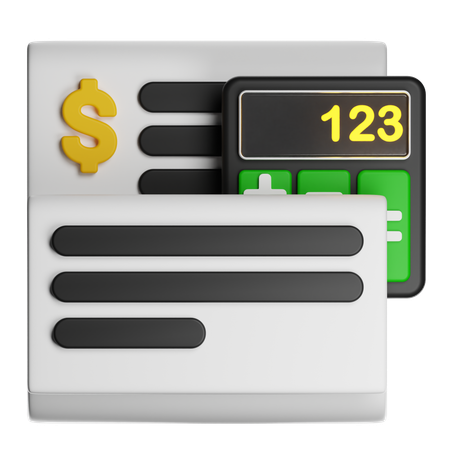 Document financier  3D Icon
