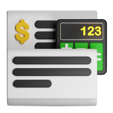 Document financier  3D Icon