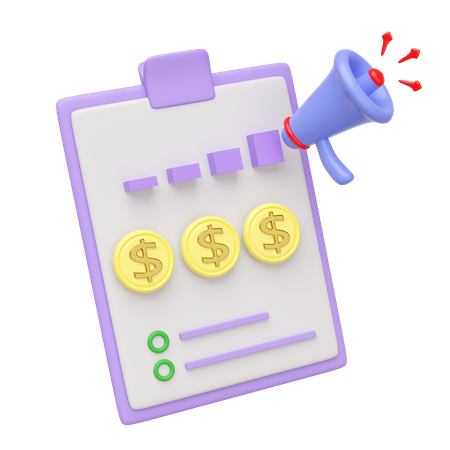 Document financier  3D Icon