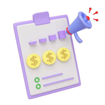 Document financier  3D Icon