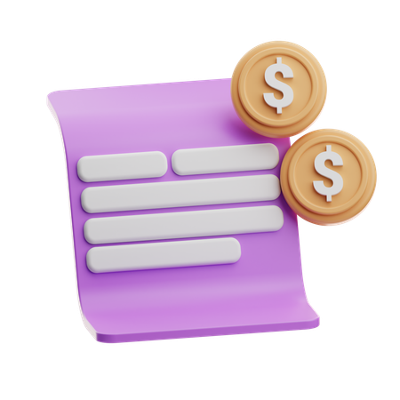Document financier  3D Icon