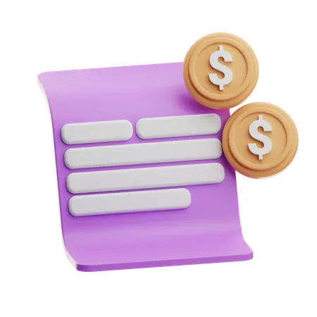 Document financier  3D Icon