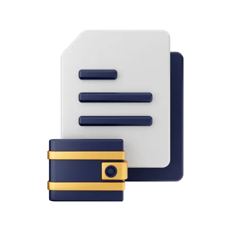 Document financier  3D Illustration