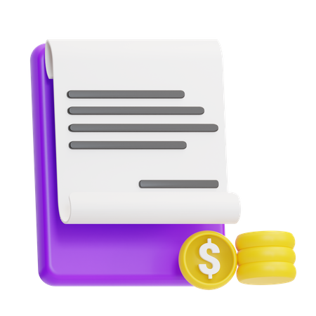 Document financier  3D Icon