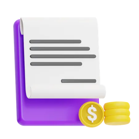 Document financier  3D Icon