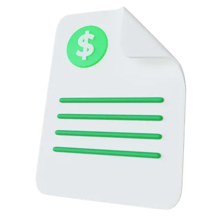 Document financier  3D Icon