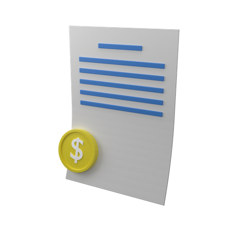 Document financier  3D Icon