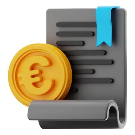 Document financier  3D Icon