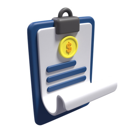 Document financier  3D Icon