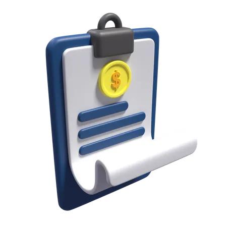 Document financier  3D Icon