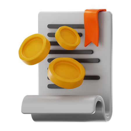 Document financier  3D Icon