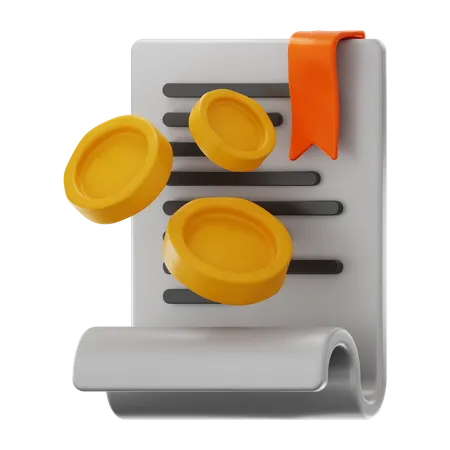 Document financier  3D Icon