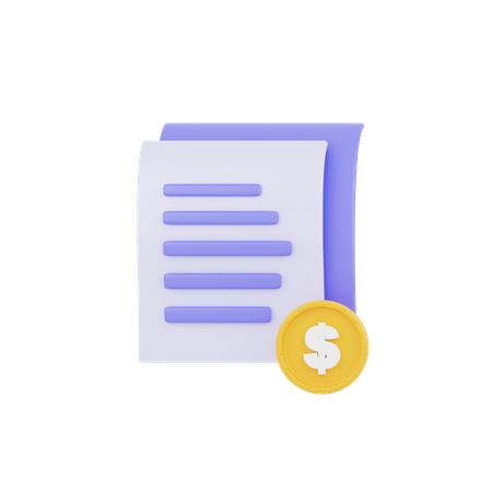 Document financier  3D Icon