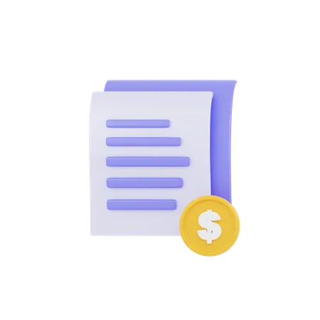 Document financier  3D Icon