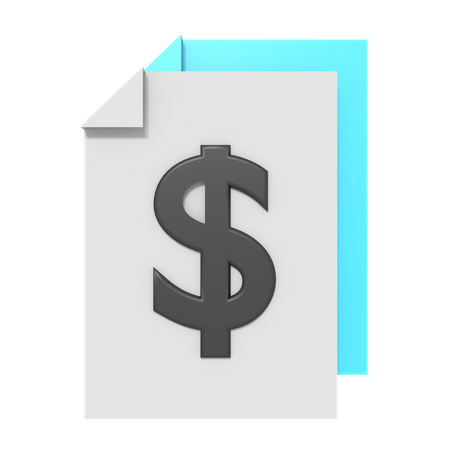 Document financier  3D Icon