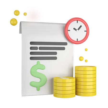 Document financier  3D Icon