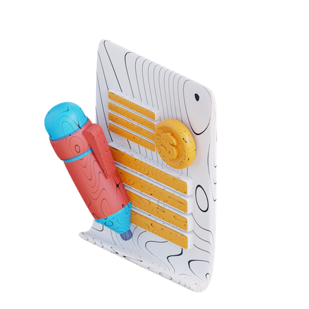 Document financier  3D Icon