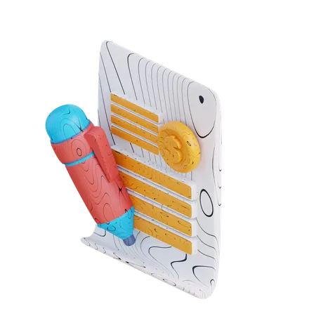 Document financier  3D Icon