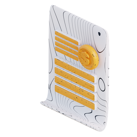 Document financier  3D Icon