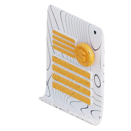 Document financier  3D Icon