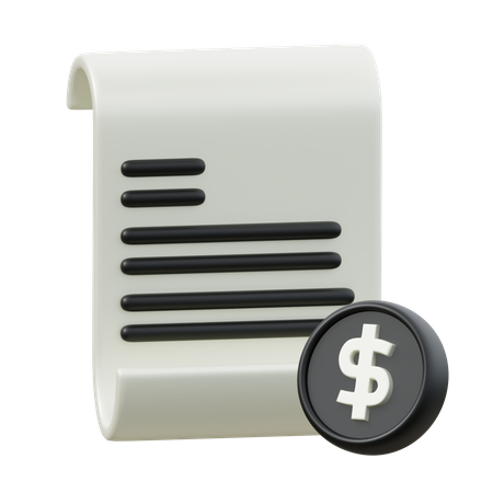 Document financier  3D Icon