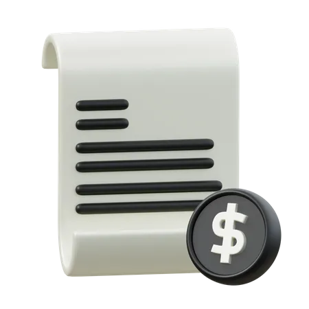 Document financier  3D Icon