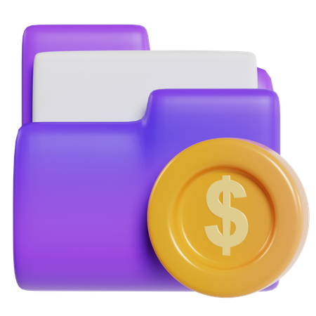 Organisation des documents financiers  3D Icon