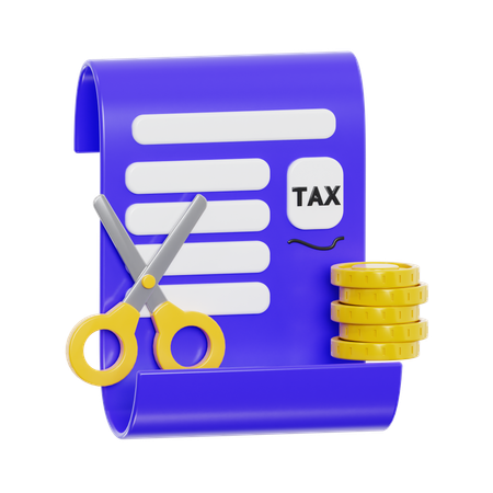 Document fiscal  3D Icon