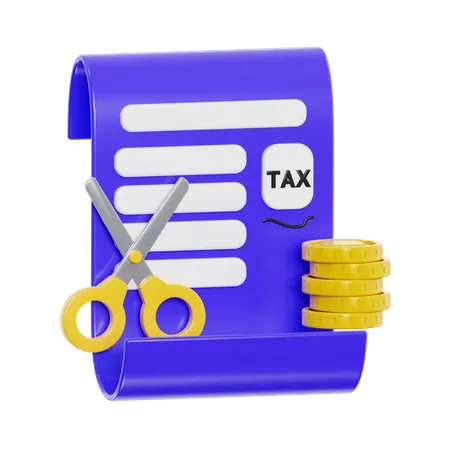 Document fiscal  3D Icon