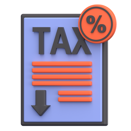 Document fiscal  3D Icon