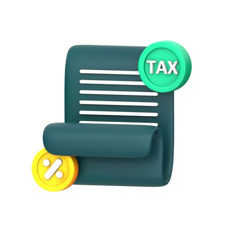 Document fiscal  3D Icon