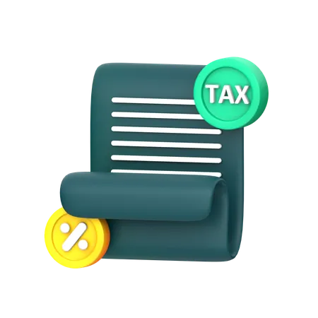 Document fiscal  3D Icon