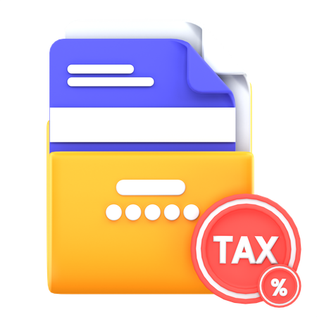 Document fiscal  3D Icon