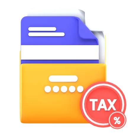 Document fiscal  3D Icon